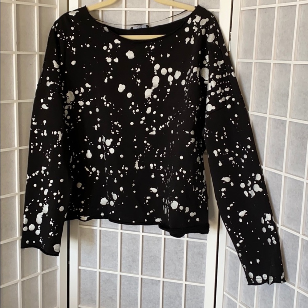NWOT raw hem sweatshirt